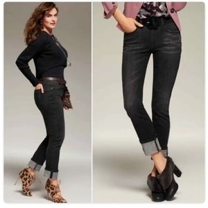 CAbi jeans, size 8, excellent condition,  high straight,  black smolder